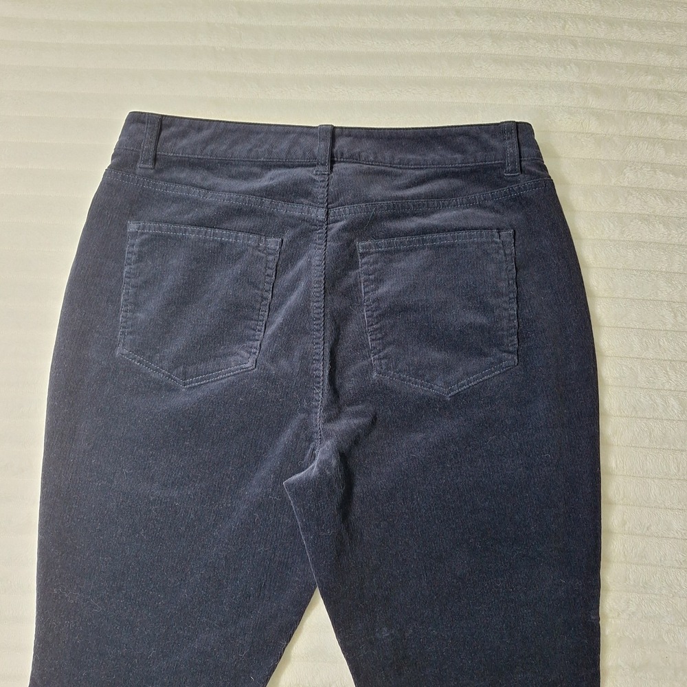 Talbots High Waisted St. Leg Curvy Corduroy Pants Womens 10P Navy - Picture 9 of 9